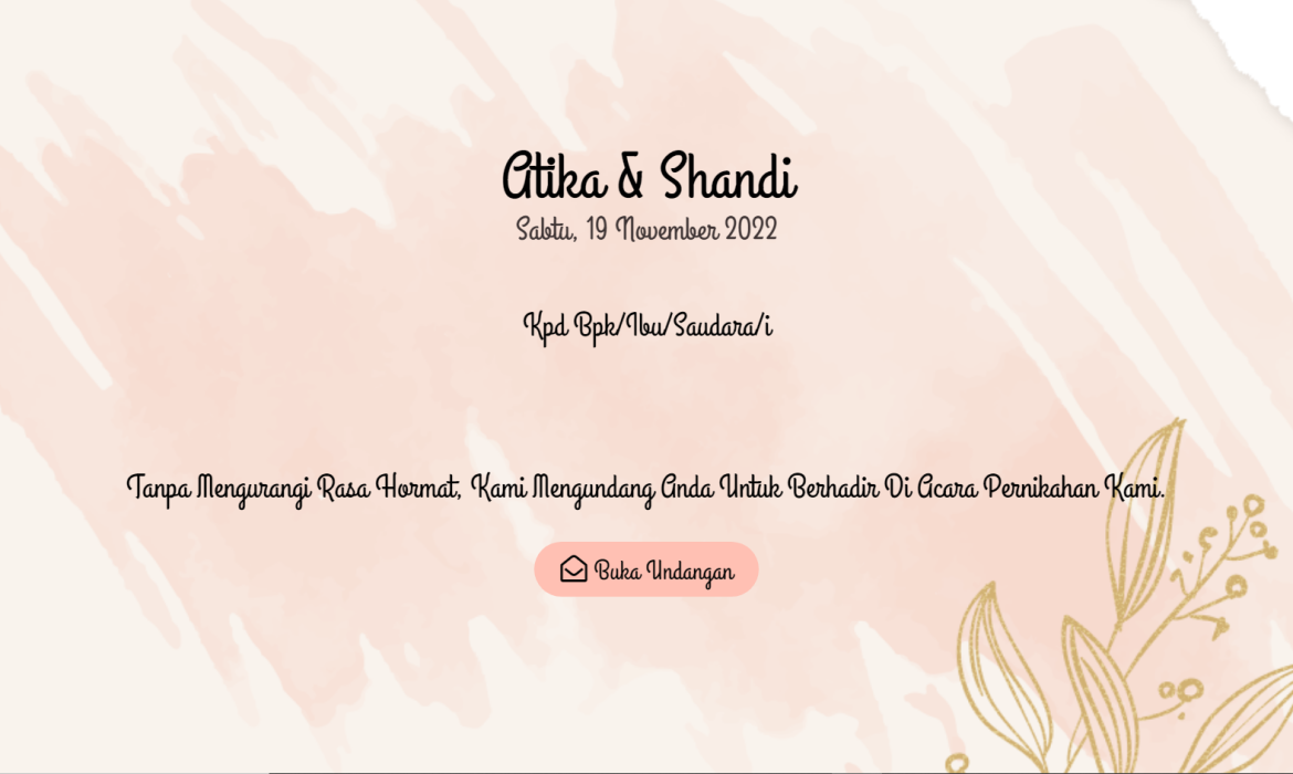 The Wedding Of Atika Shandi